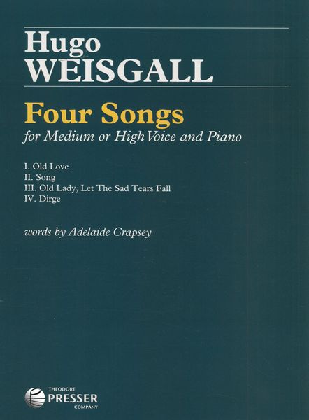 Four Songs, Op. 1 : For High Or Medium Voice and Piano.