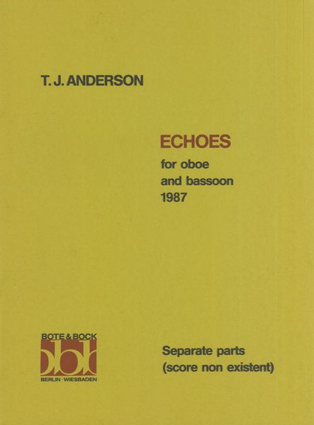 Echoes : For Oboe and Bassoon (1987).