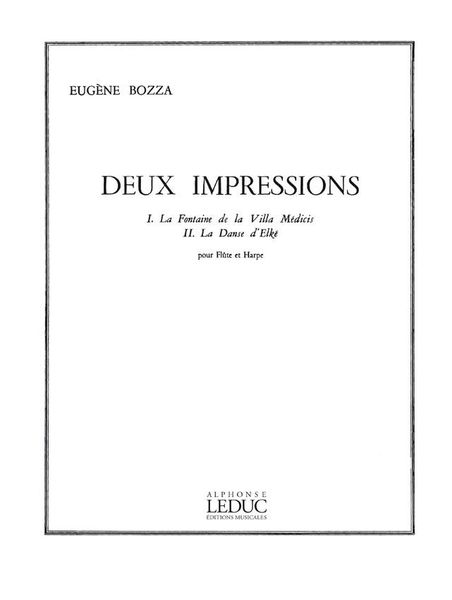 Deux Impressions : Pour Flute Et Harpe.