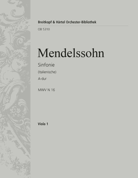 Symphony No. 4 In A Major MWV N 16 [Op. 90] (Italian) : Viola Part.