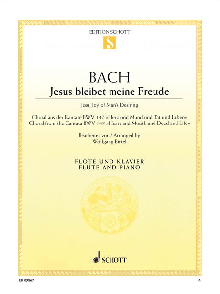 Jesus Bleibet Meine Freude = Jesu, Joy of Man's Desiring : For Flute & Piano / arr. Wolfgang Birtel.