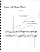 Etude In F Sharp Minor (Tango) : For Solo Marimba (2009).