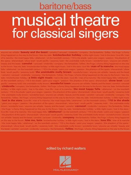 Musical Theatre For Classical Singers : Baritone/Bass Edition / edited by Richard Walters.