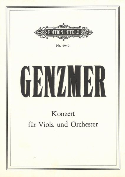 Concerto : For Viola and Orchestra.