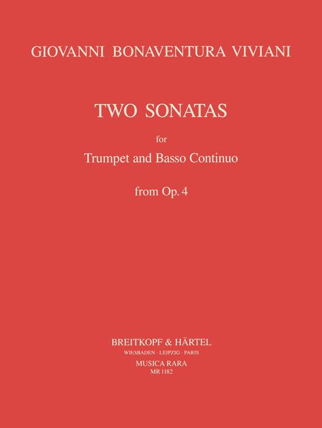 2 Sonatas From Op. 4 : For Trumpet and Organ / edited by Edward H. Tarr.