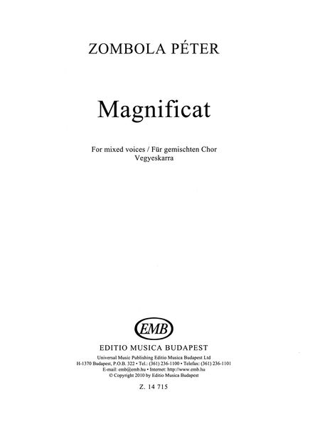 Magnificat : For SATB A Cappella.