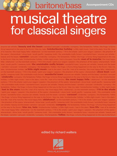 Musical Theatre For Classical Singers : Bari/Bass Edition - Accompaniment CDs / ed. Richard Walters.
