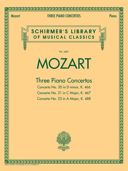 Three Piano Concertos : For Two Pianos.