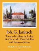 Sonata Da Chiesa In A-Dur : Für Oboe Oder Flöte, Violine und Basso Continuo / Ed. Yvonne Morgan.