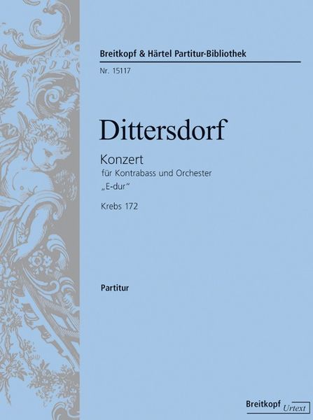 Konzert E-Dur : Für Kontrabass und Orchester, Krebs 172 / edited by Tobias Glöcker.