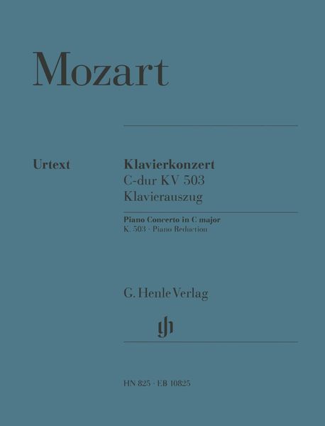 Klavierkonzert C-Dur, K. 503 - reduction For Two Pianos / edited by Ernst Herttrich.