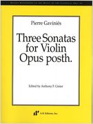 Three Sonatas For Violin, Op. Posth. / edited by Anthony F. Ginter.