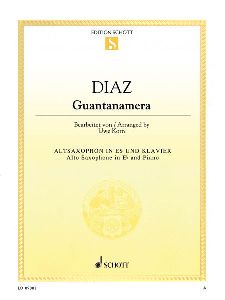 Guantanamera : For Alto Saxophone and Piano / arranged by Uwe Korn.