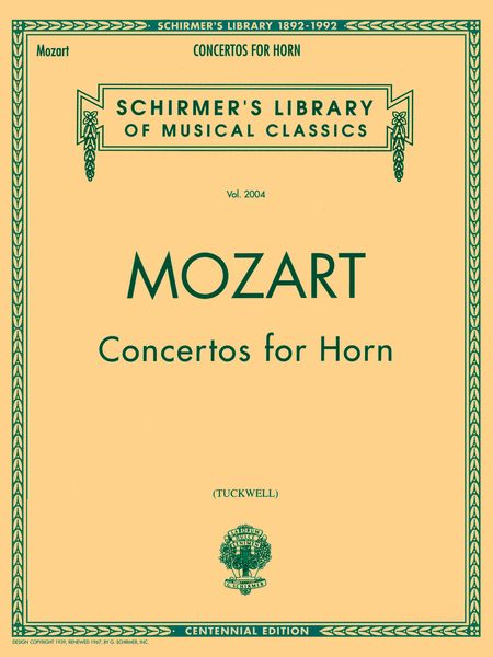 Concertos For Horn / edited by Barry Tuckwell.