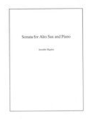 Sonata : For Alto Saxophone and Piano.