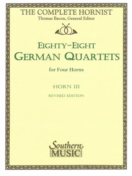 88 German Quartets : For Four Horns / arranged by Thomas Bacon.