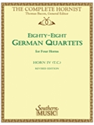 88 German Quartets : For Four Horns / arranged by Thomas Bacon.