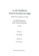 Hundred Thousand Stars : For Men's Chorus, Flute, Clarinet, Percussion, Piano, Violin and Cello.