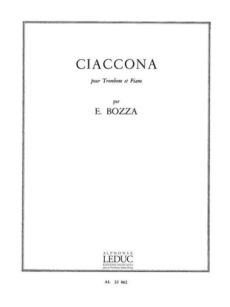 Ciaconna : For Trombone and Piano.