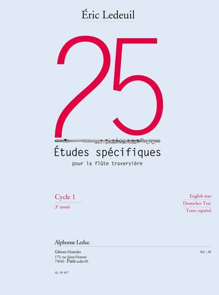 25 Etudes Specifiques : Pour la Flute Traversiere.