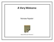 Very Welcome : For Solo Marimba (2010).