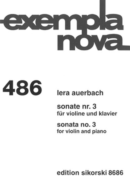 Sonata No. 3 : For Violin and Piano (2005).