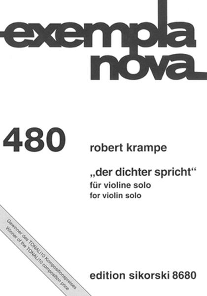 Dichter Spricht : For Violin Solo (2010).