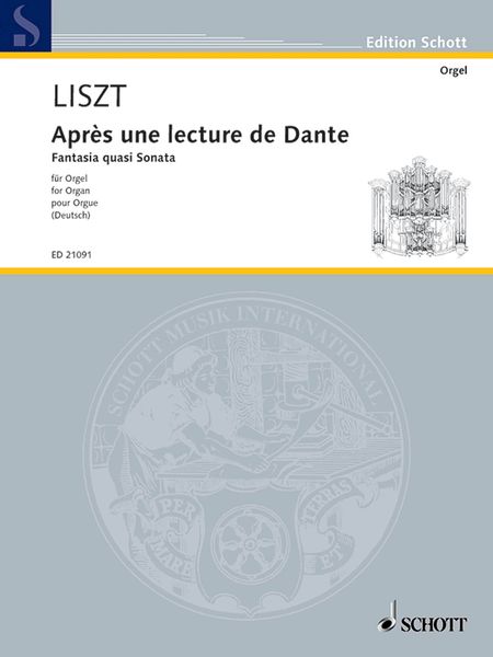 Apres Une Lecture De Dante - Fantasia Quasi Sonata : Für Orgel / arranged by Helmut Deutsch.