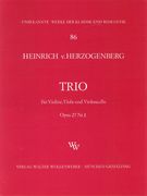 Trio, Op. 27,1 : Für Violine, Viola und Violoncello.