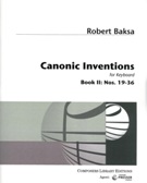 Canonic Inventions, Book 2, Nos. 19-36 : For Keyboard (1981-82).