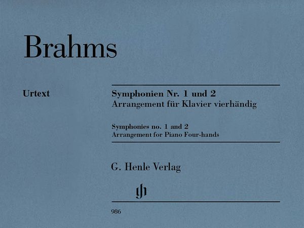 Symphonien Nr. 1 und 2 : Arrangement Für Klavier Vierhändig / edited by Robert Pascall.