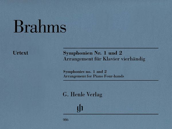 Symphonien Nr. 1 und 2 : Arrangement Für Klavier Vierhändig / edited by Robert Pascall.