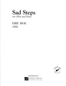 Sad Steps : For Oboe and Piano (1992).