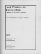 Turning Back : Four Songs For Mezzo-Soprano and Piano.
