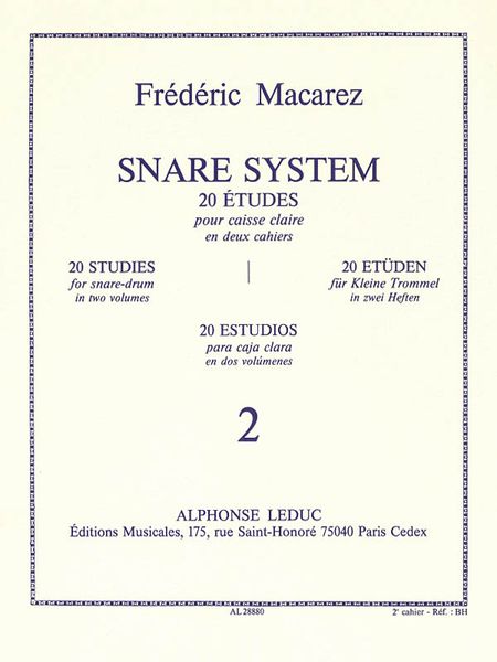 Snare System : 20 Etudes, Volume 2.