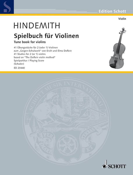 Spielbuch Für Violinen = Tune Book For Violins / edited by Luitgard Schader.