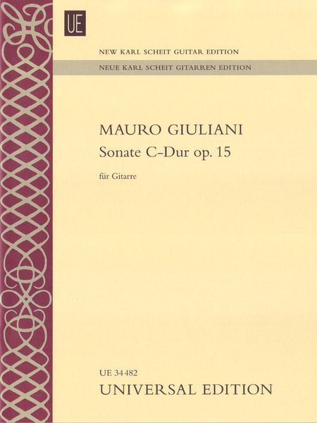 Sonate C-Dur, Op. 15 : Für Gitarre.