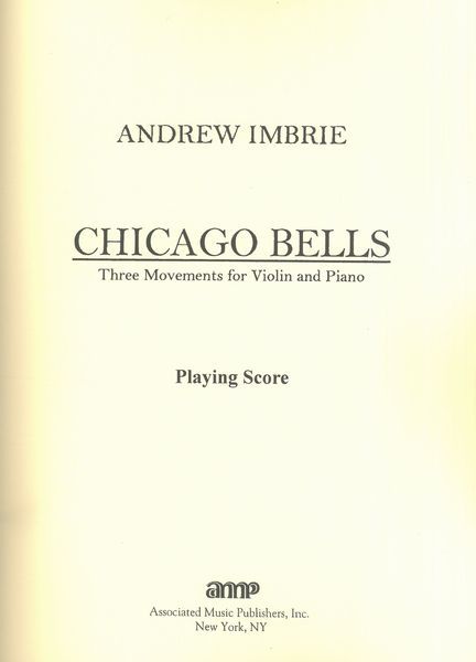 Chicago Bells : For Violin and Piano (1997).