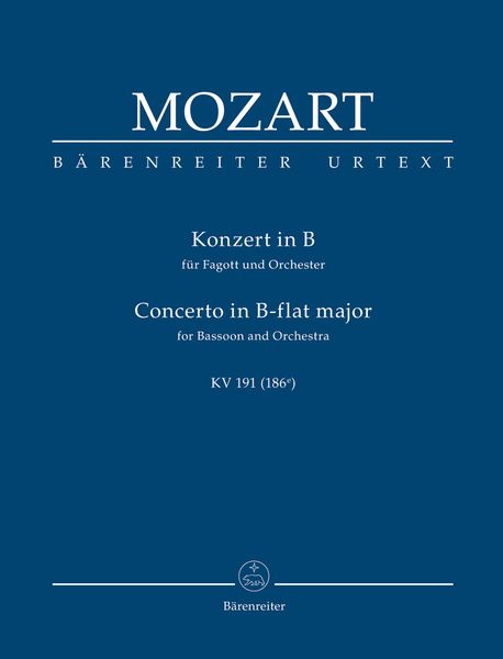 Concerto In Bb Major, K. 191(186e) : For Bassoon & Orchestra.
