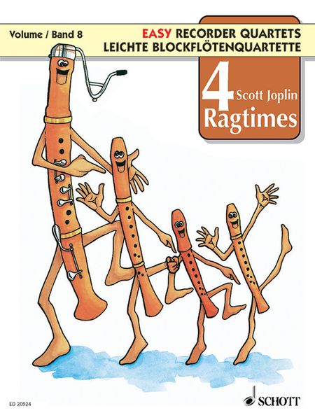 Easy Recorder Quartets, Vol. 8 : 4 Scott Joplin Ragtimes / arranged by Wolfgang Birtel.