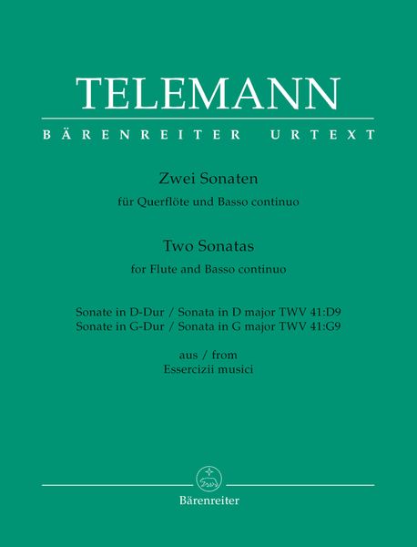 Zwei Sonaten : Für Querflöte und Basso Continuo / edited by Klaus Hofmann.