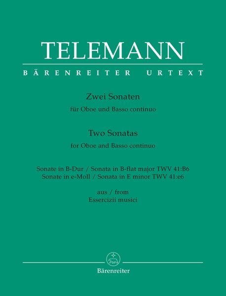 Zwei Sonaten : Für Oboe und Basso Continuo / edited by Klaus Hofmann.
