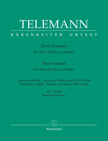 Zwei Sonaten : Für Oboe und Basso Continuo / edited by Klaus Hofmann.
