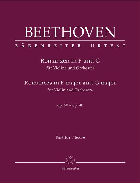 Romanzen In F-Dur und G-Dur : Für Violine und Orchester / edited by Jonathan Del Mar.