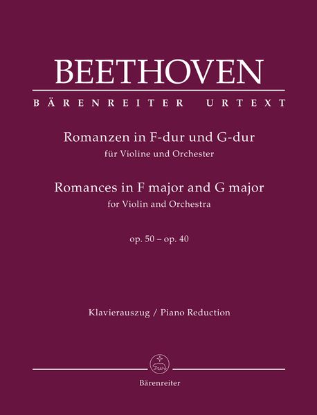 Romanzen In F-Dur und G-Dur, Op. 50-Op. 40 : Für Violine und Orchester - Piano reduction.