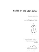 Ballad Of The Star-Eater : For Soprano and Clarinet In B Flat (1934).