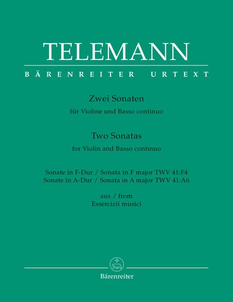 Zwei Sonaten : Für Violine und Basso Continuo / edited by Klaus Hofmann.