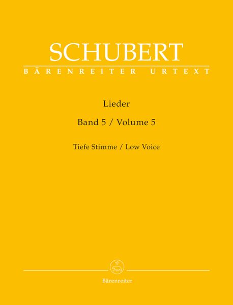 Lieder, Vol. 5 : Low Voice / edited by Walther Dürr.