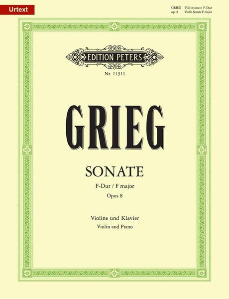 Sonate F-Dur, Op. 8 : Für Violine und Klavier / edited by Finn Benestad.