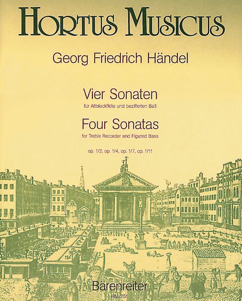 Vier Sonaten, Op. 1 : Für Altblockflöte und Bezifferten Bass.